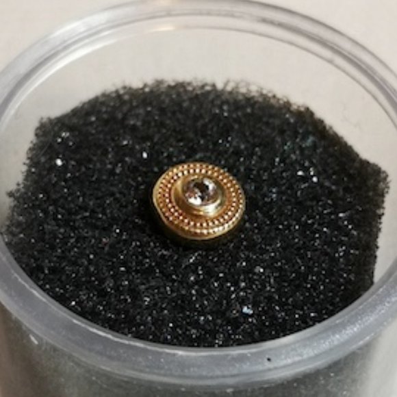 Alchemy Adornment solid gold Round Milgrain Threadless end - Picture 2 of 5